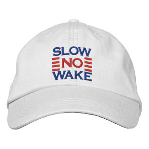 Slow No Wake CAPTAIN Stripes Embroidered Hat
