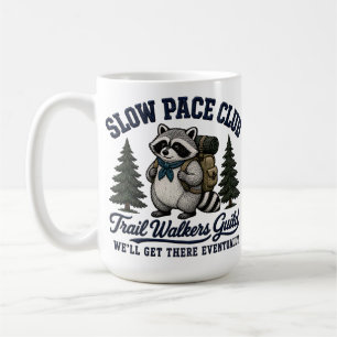 Slow Pace Club Raccoon Camping Design Coffee Mug