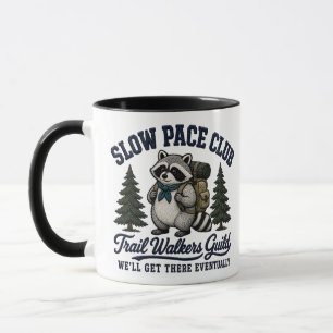 Slow Pace Club Raccoon Camping Design Mug