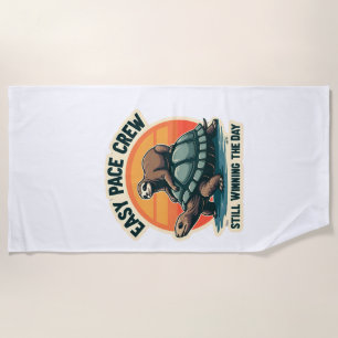 Slow Pace Squad Vintage Animal Runner Shirt 2 Beach Towel