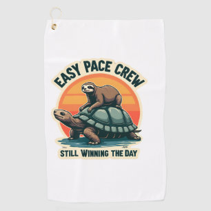 Slow Pace Squad Vintage Animal Runner Shirt 2 Golf Towel