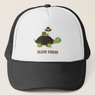 Slow Poke - cowboy snail and turtle Trucker Hat