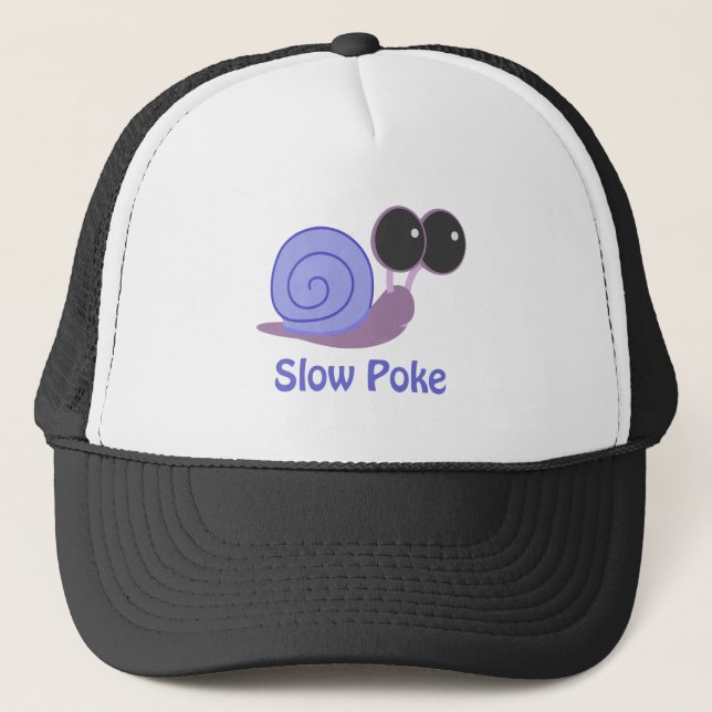 Slow Poke Periwinkle Snail Trucker Hat (Front)