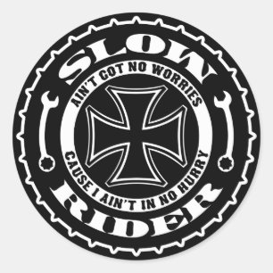 Slow Rider Classic Round Sticker