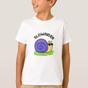 Slow Rider Cute Low Rider Snail Pun T-Shirt