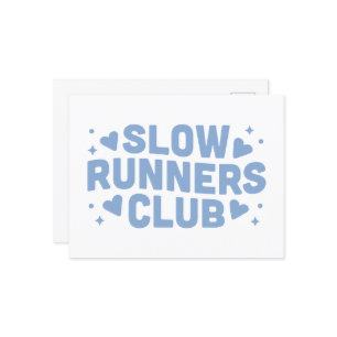 Slow runners funny run club postcard