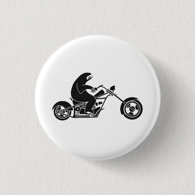 Slow Sloth On A Fast Bike 1 Inch Round Button (Front)