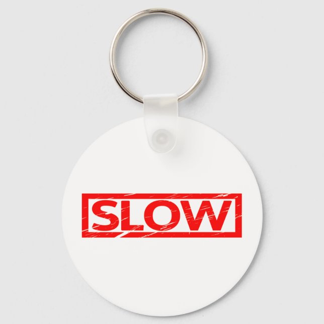 Slow Stamp Keychain (Front)