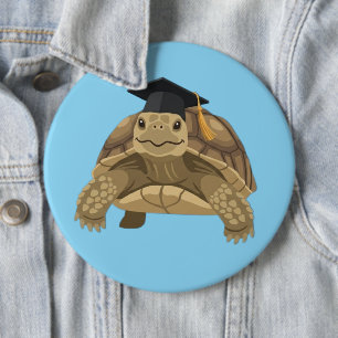 Slow Steady Grad Pin - Tortoise Custom Button