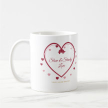 Slow & Steady Love Tortoise Valentine's Mug, Red H