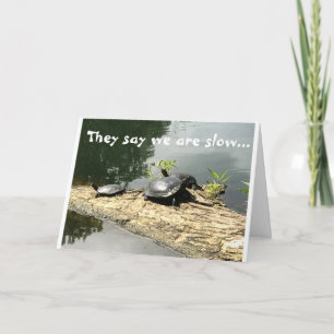 SLOW TURTLES MAKE FUN OF YOU *HAPPY 40th BIRTHDAY* Card