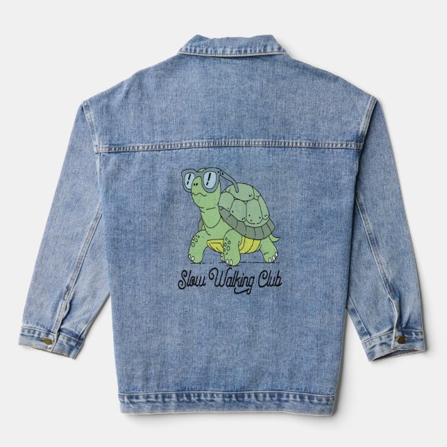 Slow Walking Club Cute Funny Turtle (Verso)