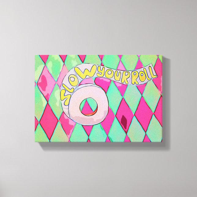 Slow Your Roll, Pop Art Bathroom Wall Art (Front)