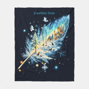 Slowflake Slope Fleece Blanket