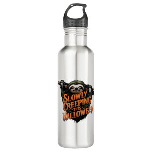 Slowly Creeping This Halloween - Creepy Sloth Clas 710 Ml Water Bottle