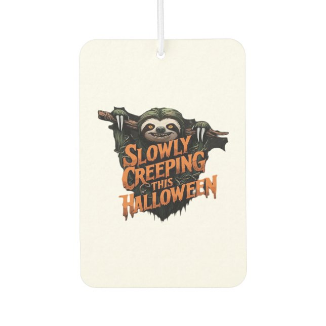 Slowly Creeping This Halloween - Creepy Sloth Clas Air Freshener (Front)