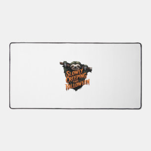 Slowly Creeping This Halloween - Creepy Sloth Clas Desk Mat