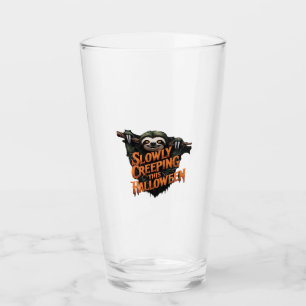 Slowly Creeping This Halloween - Creepy Sloth Clas Glass