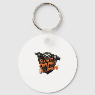 Slowly Creeping This Halloween - Creepy Sloth Clas Keychain