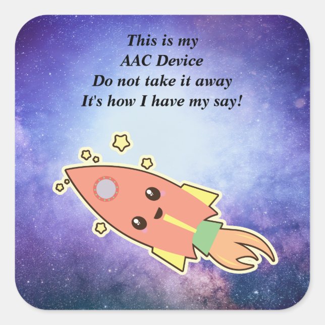 SLP AAC Aids - Stickers ALERT pour appareils - Esp (Devant)