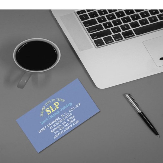 SLP business cards serving tots to teens (Creator Uploaded)