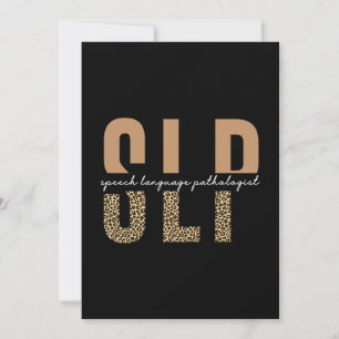 SLP cheetah print Speech language pathologist gift