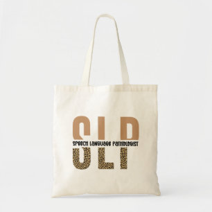 SLP cheetah print Speech language pathologist gift Tote Bag