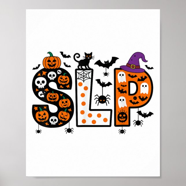 Slp Halloween Speech Language Pathologist _1  Poster (Front)