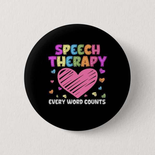 SLP Language Pathologist & Speech Therapy 2 Inch Round Button (Front)