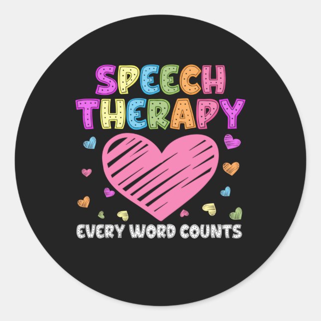 SLP Language Pathologist & Speech Therapy Classic Round Sticker (Front)