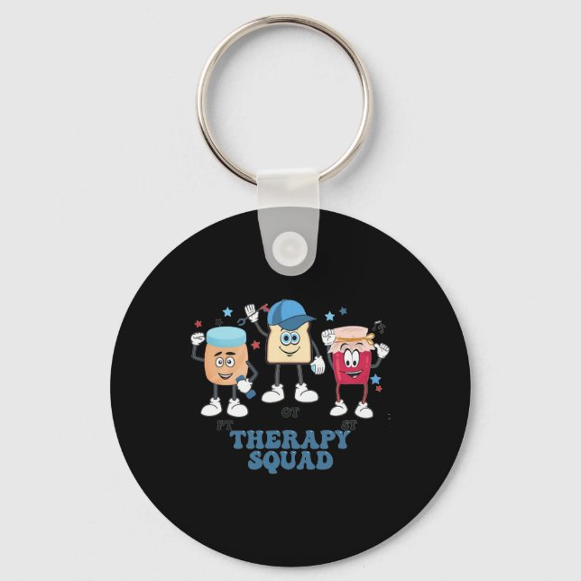 Slp Ot Pt Crew Therapy Squad Speech Therapy Occupa Keychain (Front)