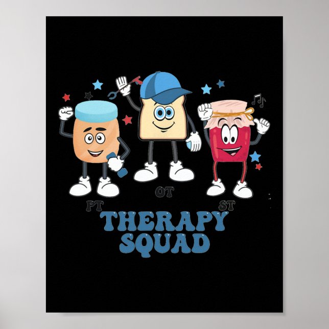 Slp Ot Pt Crew Therapy Squad Speech Therapy Occupa Poster (Front)