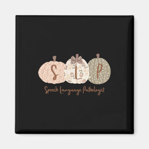 Slp Pumpkin Speech Language Pathologist Fall Autum Magnet