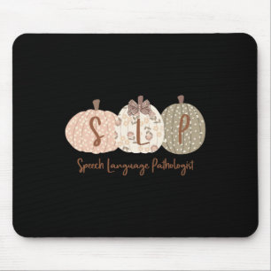 Slp Pumpkin Speech Language Pathologist Fall Autum Mouse Pad