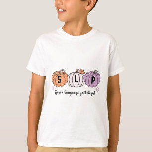 Slp Pumpkin Speech Language Pathologist Grade Fall T-Shirt