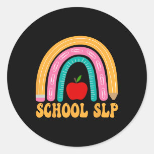 Slp Rainbow Pencil Women Back To School Appreciati Classic Round Sticker