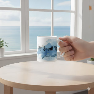 SLP Small Steps Big Voice Watercolor Gold Personal Coffee Mug