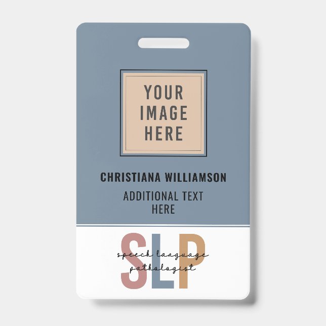 SLP Speech Language Pathologist Badge (Front)