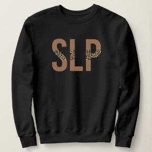 SLP Speech Language Pathologist Leopard Print Sweatshirt