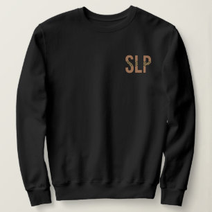 SLP Speech Language Pathologist Leopard Print Sweatshirt