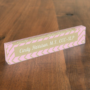 SLP (Speech language pathologist)name plate