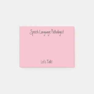 SLP (Speech language pathologist) post it notes
