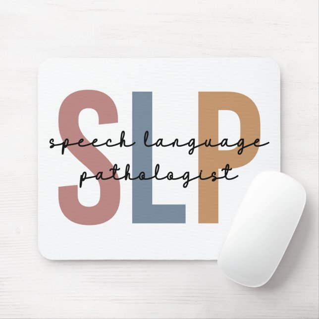SLP Speech Language Pathologist Retro Mouse Pad (With Mouse)