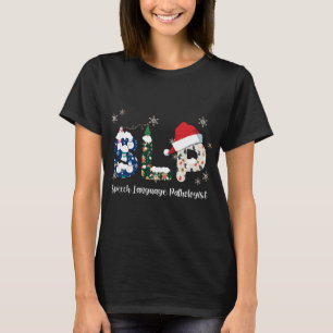 SLP Speech Language Pathologist Santa Christmas Pa T-Shirt