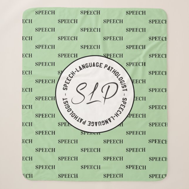 SLP! Speech Language Pathologist  Sherpa Blanket (Front)