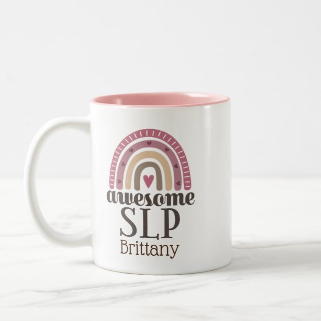 SLP Speech Language Pathologist Two-Tone Coffee Mug (Left)