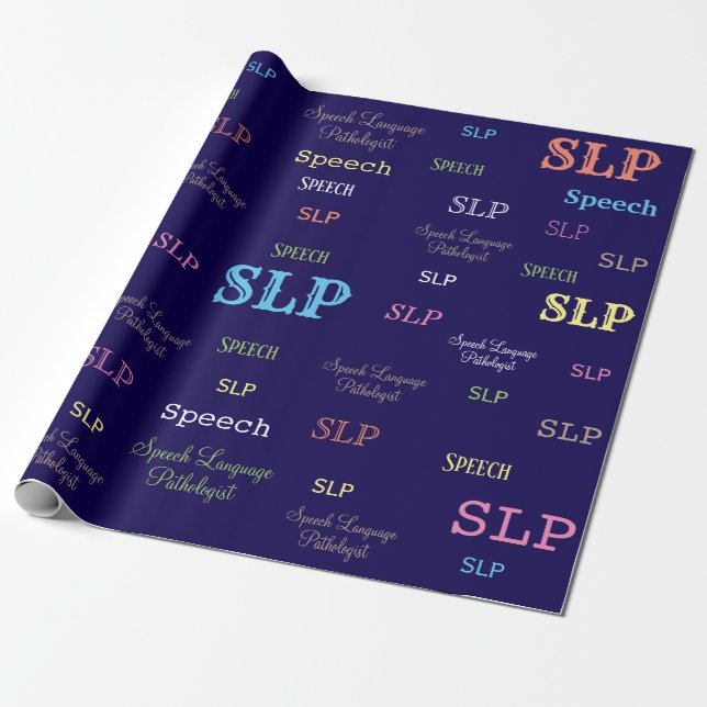 SLP (Speech language pathologist)wrapping paper (Unrolled)