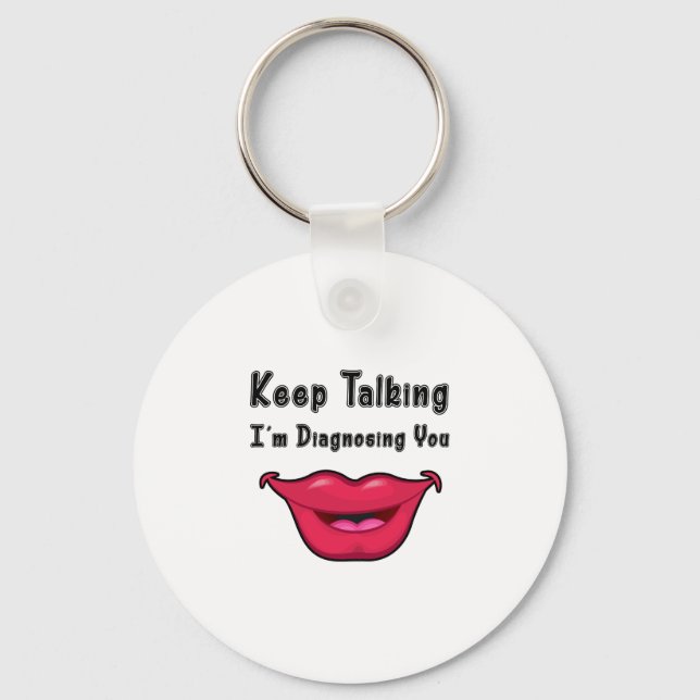 Slp Speech Language Pathology Gifts Keychain (Front)