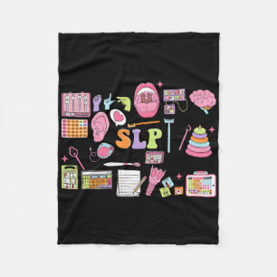Slp Speech Therapy Speech Language Pathologist App Fleece Blanket