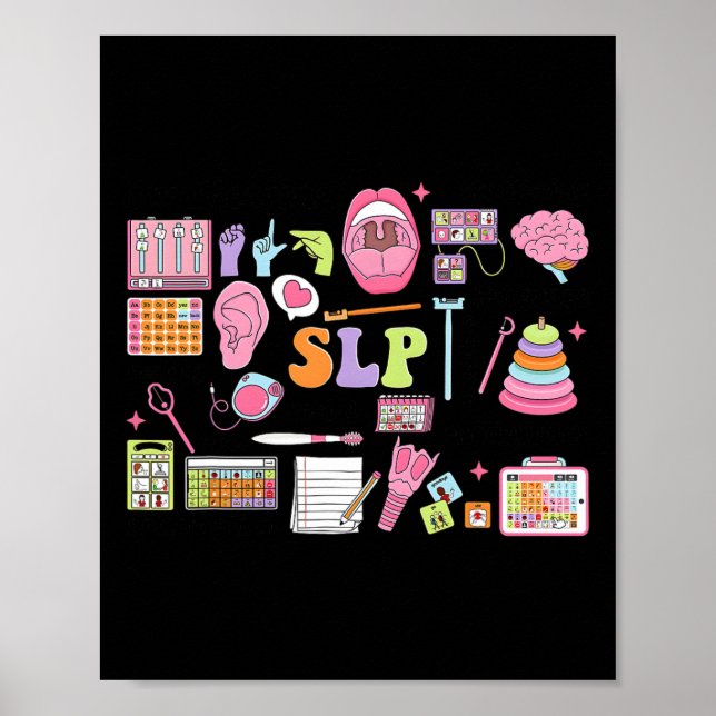 Slp Speech Therapy Speech Language Pathologist App Poster (Front)